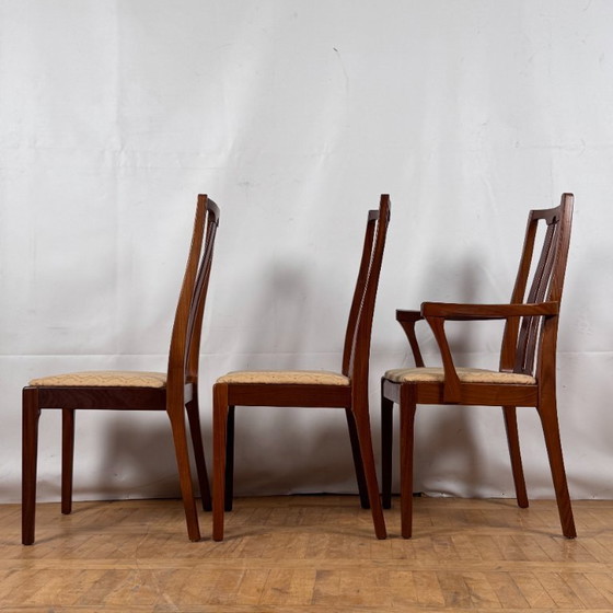Image 1 of Set di 6 sedie da pranzo vintage in teak Nathan, anni '70 - British Mid-Century Modern