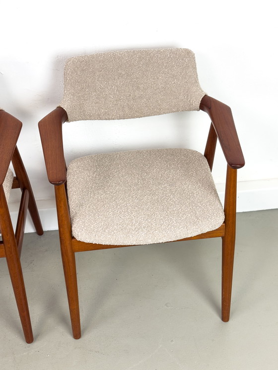 Image 1 of Set van 4 Teak en Bouclé Gm-11 fauteuils van Svend Aage Eriksen voor Glostrup, 1960S