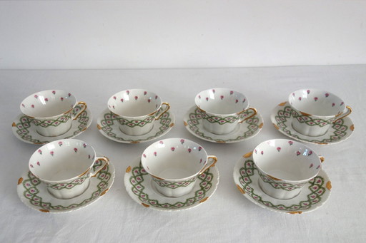 7 cups with saucers Theodore Haviland early 20th century
