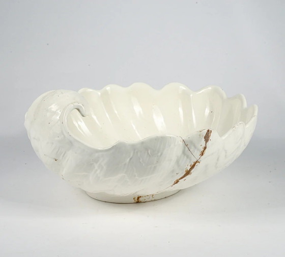 Grande zuppiera in porcellana bianca a forma di conchiglia riparata, Italia 1960 – Stoviglie, Italian Design (photo 3 of 8)