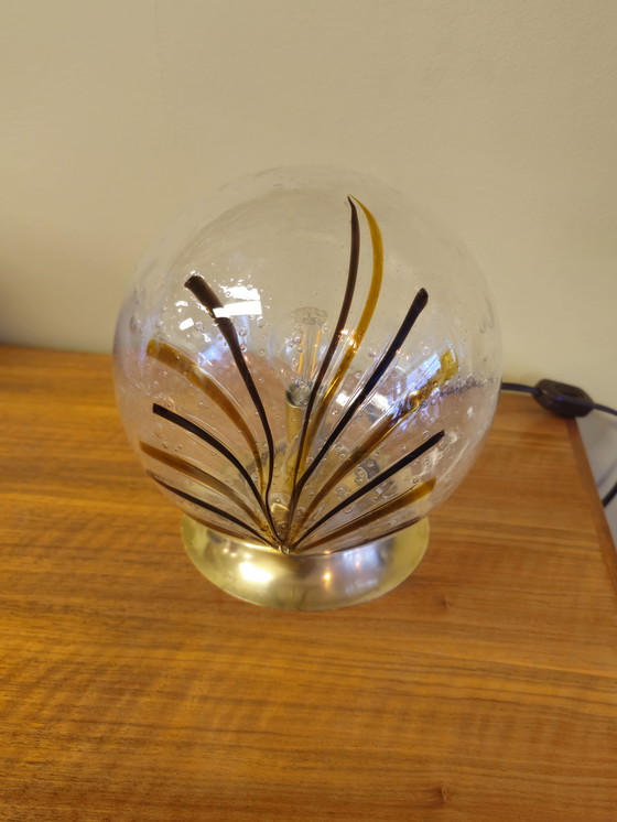 Image 1 of Vintage Murano Table Lamp Desk Lamp Table Lamp Brass