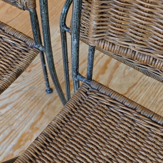 Image 1 of Sedie vintage in vimini e metallo