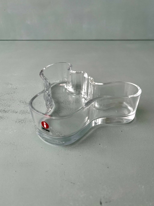Bol Alvar Aalto en verre Ittala, finition transparente, design