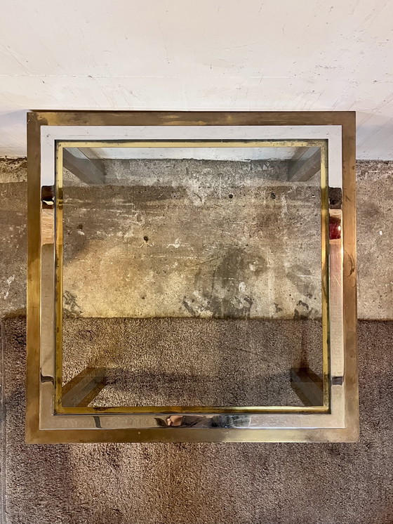 Image 1 of Tavolino da caffè in ottone e cromo, 1970