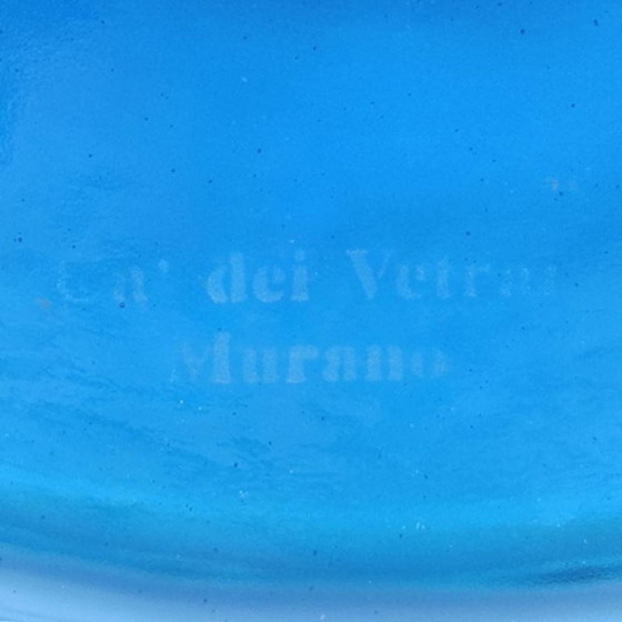 Image 1 of Moderne Murano-glazen wandklok uit het midden van de eeuw, uit het midden van de eeuw, van Cà dei Vetrai
