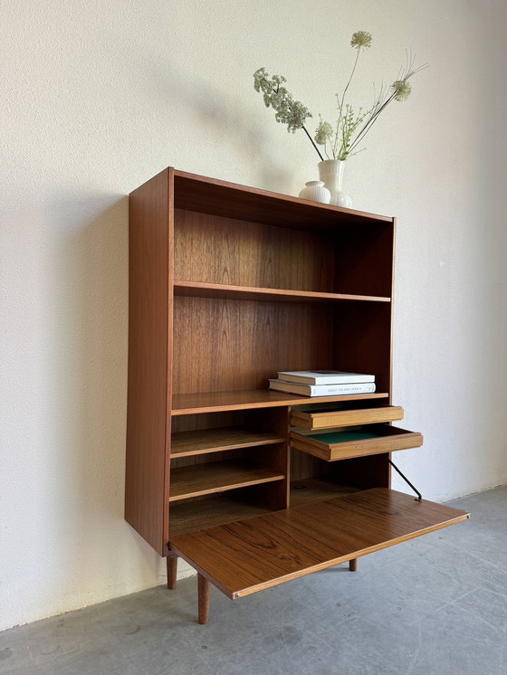 Image 1 of Danish Vintage Bookcase With Flap