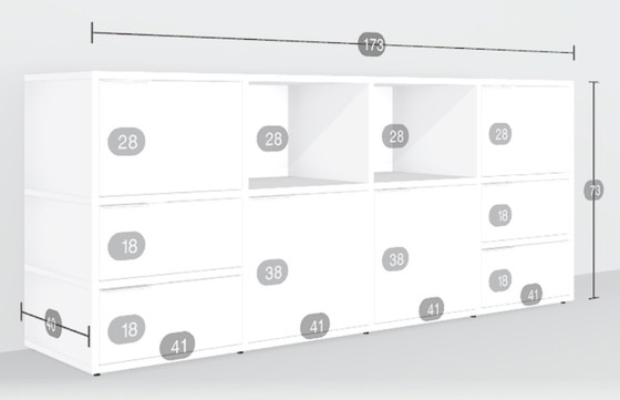 Image 1 of Tylko Sideboard in White with Drawers