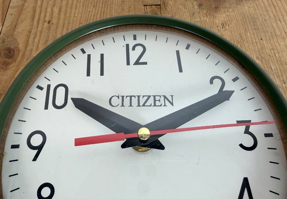 Image 1 of Vintage Green Citizen Ships Wall Clock, 1980s