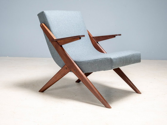 Image 1 of Sillón moderno de mediados de siglo, sillón completamente restaurado, década de 1950-1960