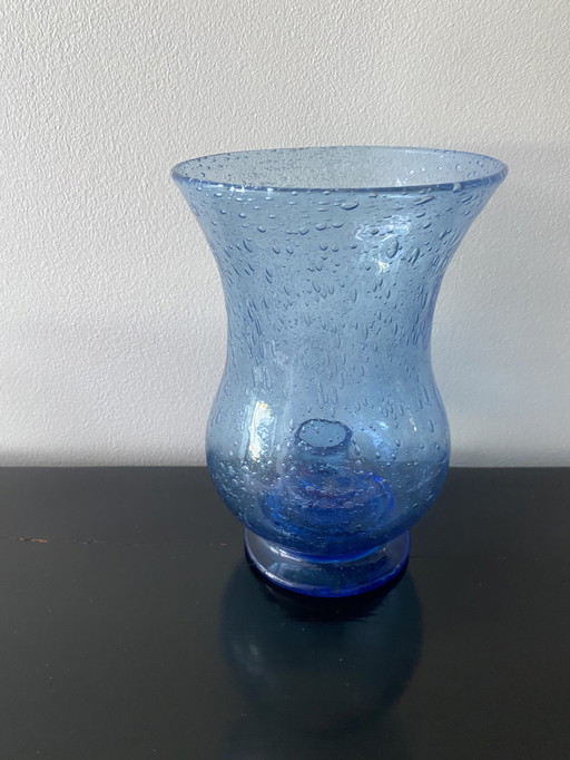 Großes Windlicht Lavendelblau aus der Verrerie de Biot