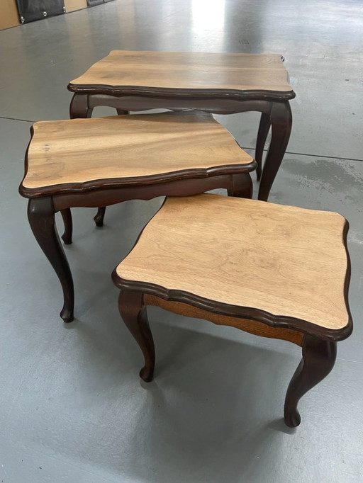 Juego de 3 mesas auxiliares retro