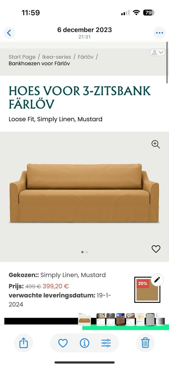 Image 1 of Canapé Farlöv 3 places