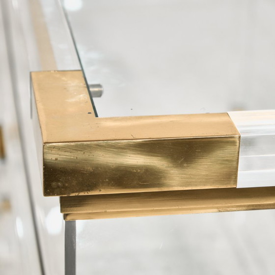 MK10228 Brass And Plexiglass Console Table By Fabian – Metal (photo 5 of 17)