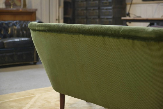 Green velvet canapé 1960s – 3-5 seaters, Scandinavian (photo 13 of 15)