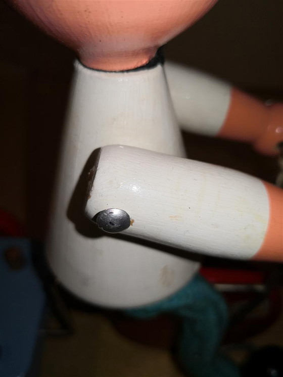 Image 1 of Rare Jouet Ancien Vilac En Bois Rétro Vintage Livreur De Lait Sur Tricycle / 60's