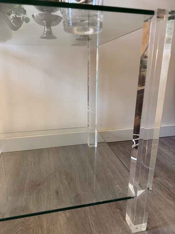 Image 1 of Lucite bijzettafel Hollywood regency jaren 70/80