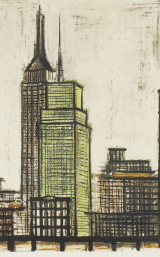 Image 1 of Bernard Buffet nach New York 1958 Lithografie von Daniel Jacomet 98 cm Manhattan