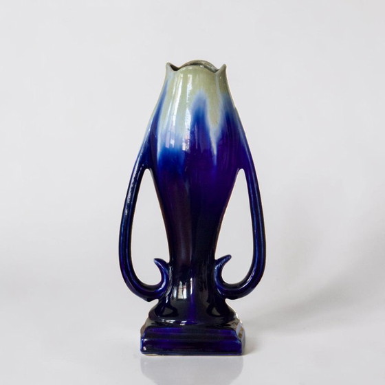 Image 1 of Large Art Nouveau vase by Thulin in glazed stoneware