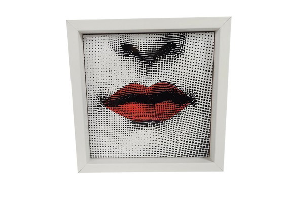 Image 1 of Piero Fornasetti - Bardelli - Ceramic tile including wooden frame - Italy - 2000