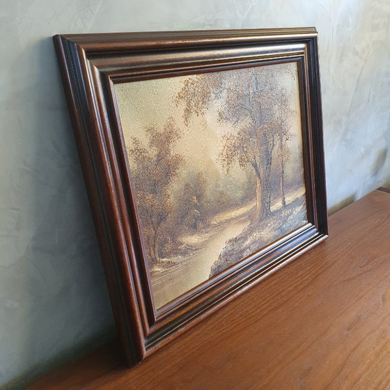 Image 1 of Dipinto d'epoca Paesaggio autunnale a olio di Irene Cafieri