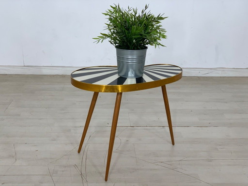 Mid - Century kidney-shaped side table Flower table Shelf VINTAGE