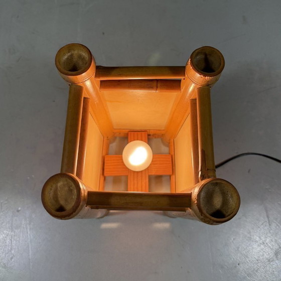 Image 1 of Rattan table lamp 1970s