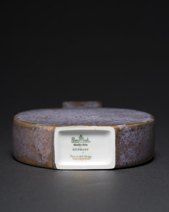 Image 1 of Ensemble en porcelaine allemande Helmut Drexler Rosenthal GOLDFEUER : vase duo et bol