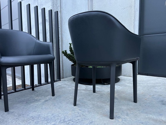 Image 1 of 4x Vitra Bouroullec Leather Softshell Chairs