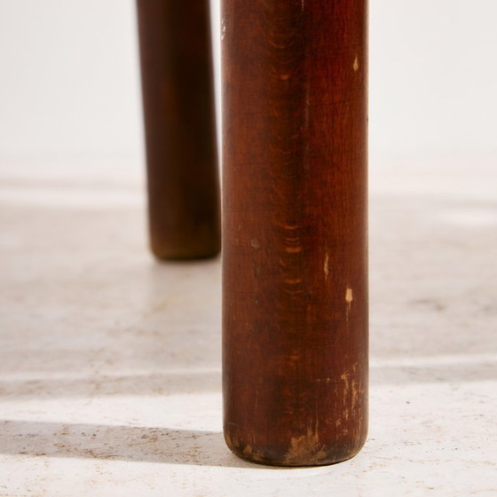 Image 1 of Poltrona e pouf in pelle di vitello ungherese, set da 2