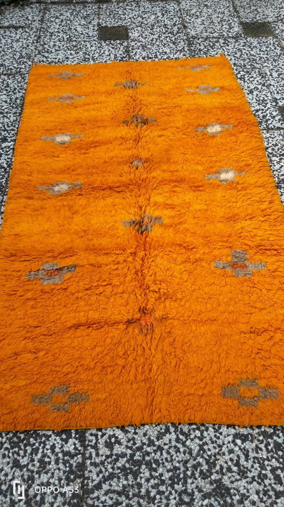 Image 1 of Handgeknüpfter Berber-Wollteppich, 213 x 117 cm