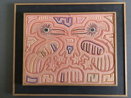 Mola Kuna Colombie 1970 décoration ethnique