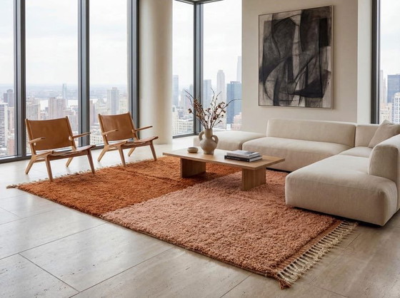 Image 1 of Handwoven, natural pure wool rug, size 150x250 cm