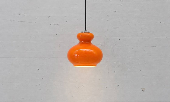 Image 1 of Peill & Putzler pendant lamp made of opal glass, Germany, 1970s