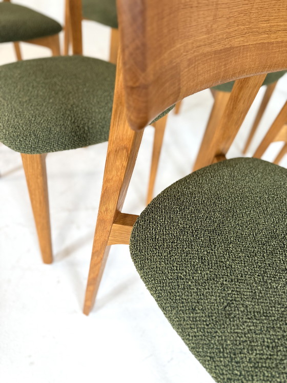 Image 1 of Ensemble de 6 chaises de salle à manger danoises restaurées des années 70