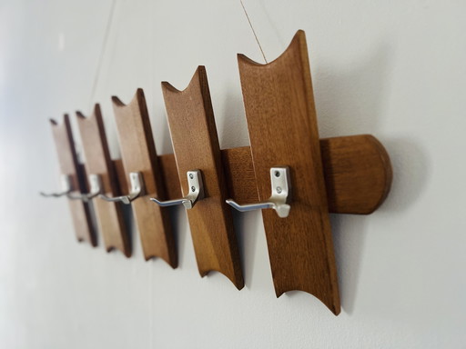 Porte-manteau vintage en chêne - milieu du siècle