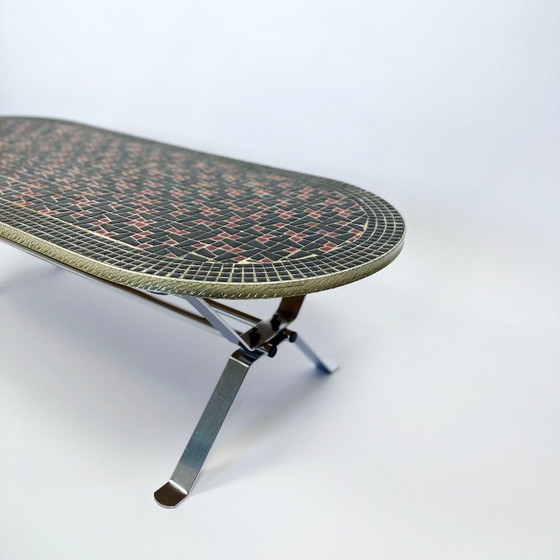 Image 1 of Vintage 1960s mid-century mosaic coffee table