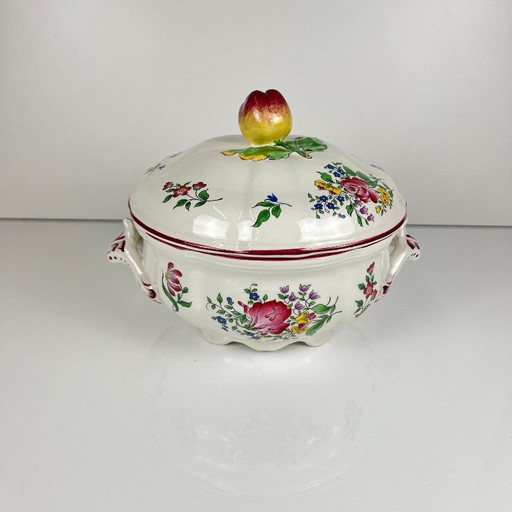 Sopera pequeña KG Lunéville modelo "Streetlight", estampado rosa – servies, Ceramic (photo 2 of 9)