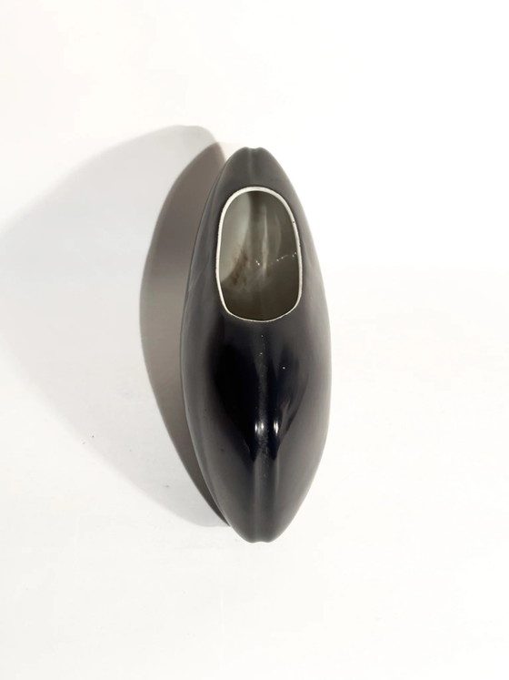Hand-painted Porcelain Vase by C.A.B. Florence, 1960s – Mid Century Modern (photo 6 of 8)