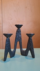 Vintage brutalist chandler in cast iron mid-century