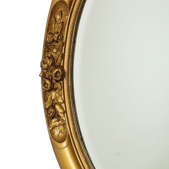 Image 1 of Franse Ovale Facetgeslepen Spiegel