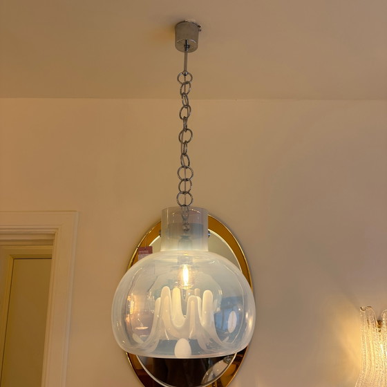 Image 1 of plafonnier en verre opalescent de Murano