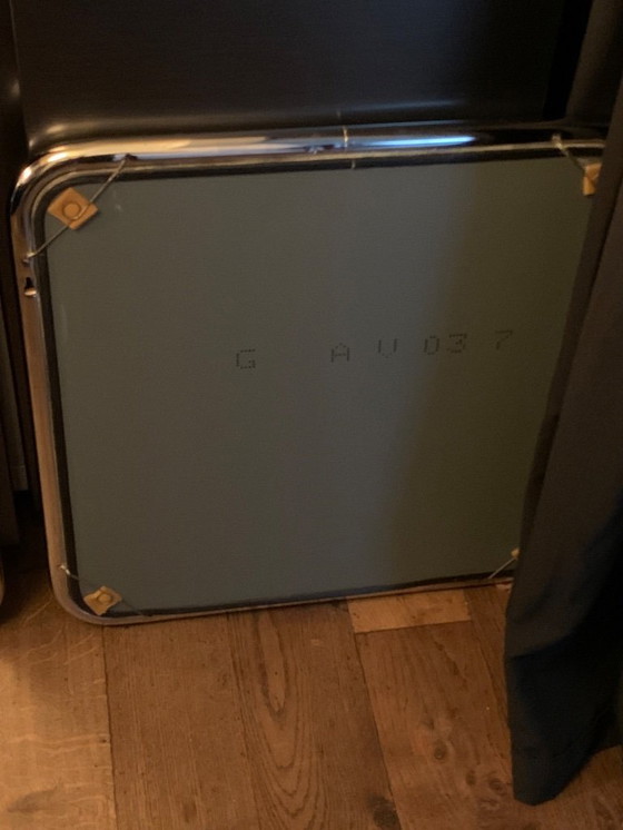 Image 1 of 2 miroirs vintage à cadre tubulaire chromé