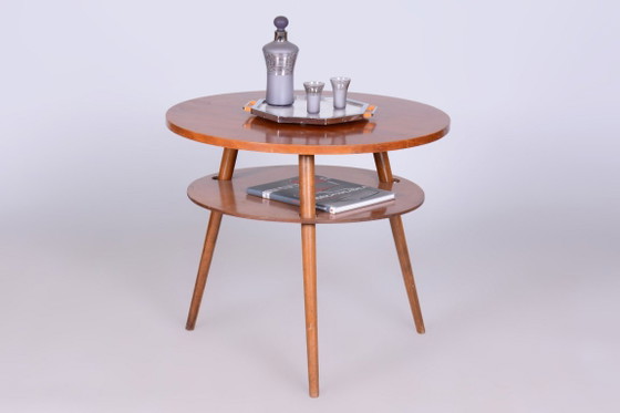 Table basse originale de style Mid-Century, noyer, hêtre, République tchèque, années 1950 – Tables basses (photo 7 of 9)