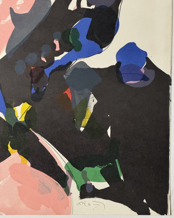 Sandro Trotti 50x70cm Siebdruck, informelle, zeitgenössische Kunst – Lithographien & Drucke, Paper (photo 3 of 6)