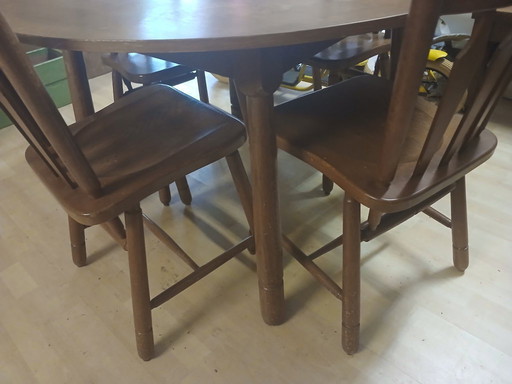 1950s dining room set, from first owner's estate. Mid - Century style with lots of character.