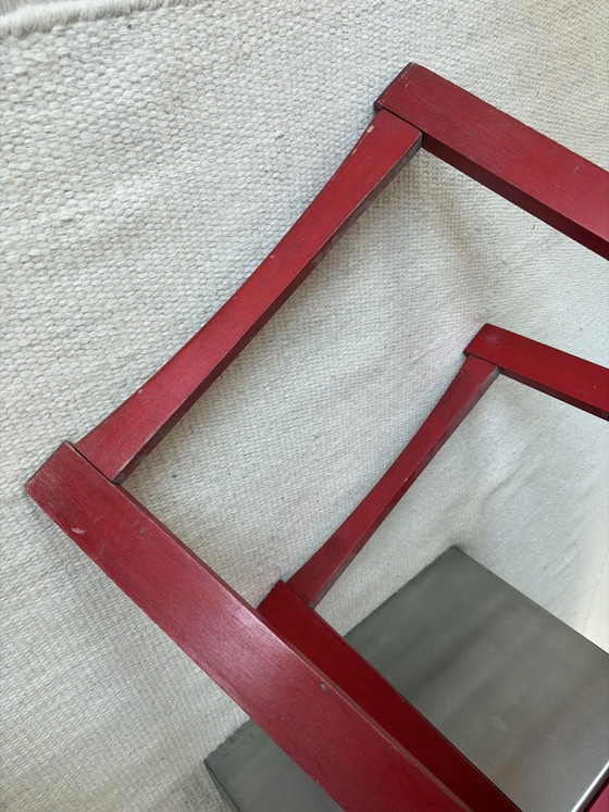 Image 1 of Aldo Jacober Trieste klapstoelen 2x rood hout