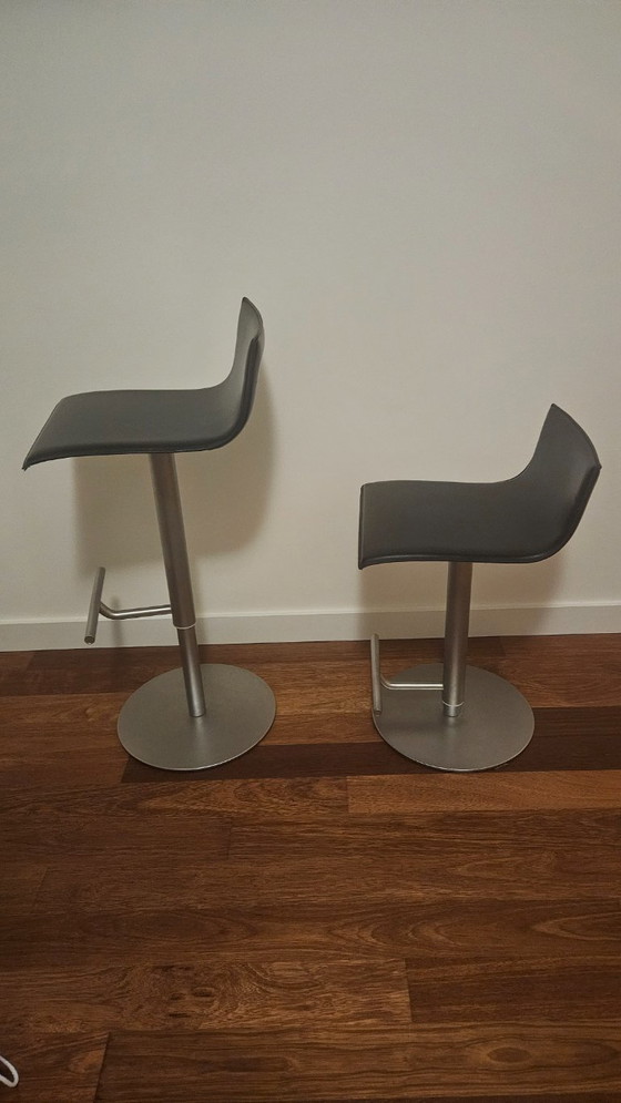 2 sgabelli da bar Lapalma C1 – rvs, Leather (photo 5 of 5)