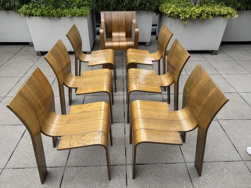 7 Stripchairs, design : Gijs Bakker pour Castelijn
