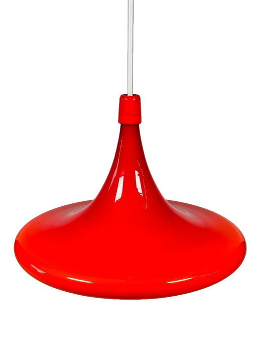 60s 70s UFO plafondlamp hanglamp van Doria Leuchten glas Space Age