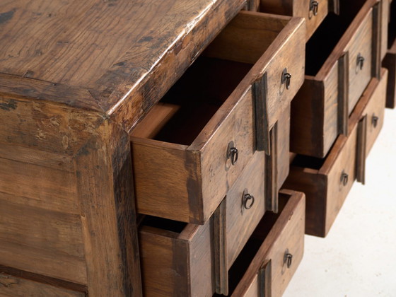 Mobile antico a cassetti multipli in legno di pino – Cina, circa 1930 – Cassettiere, Iron (photo 33 of 40)